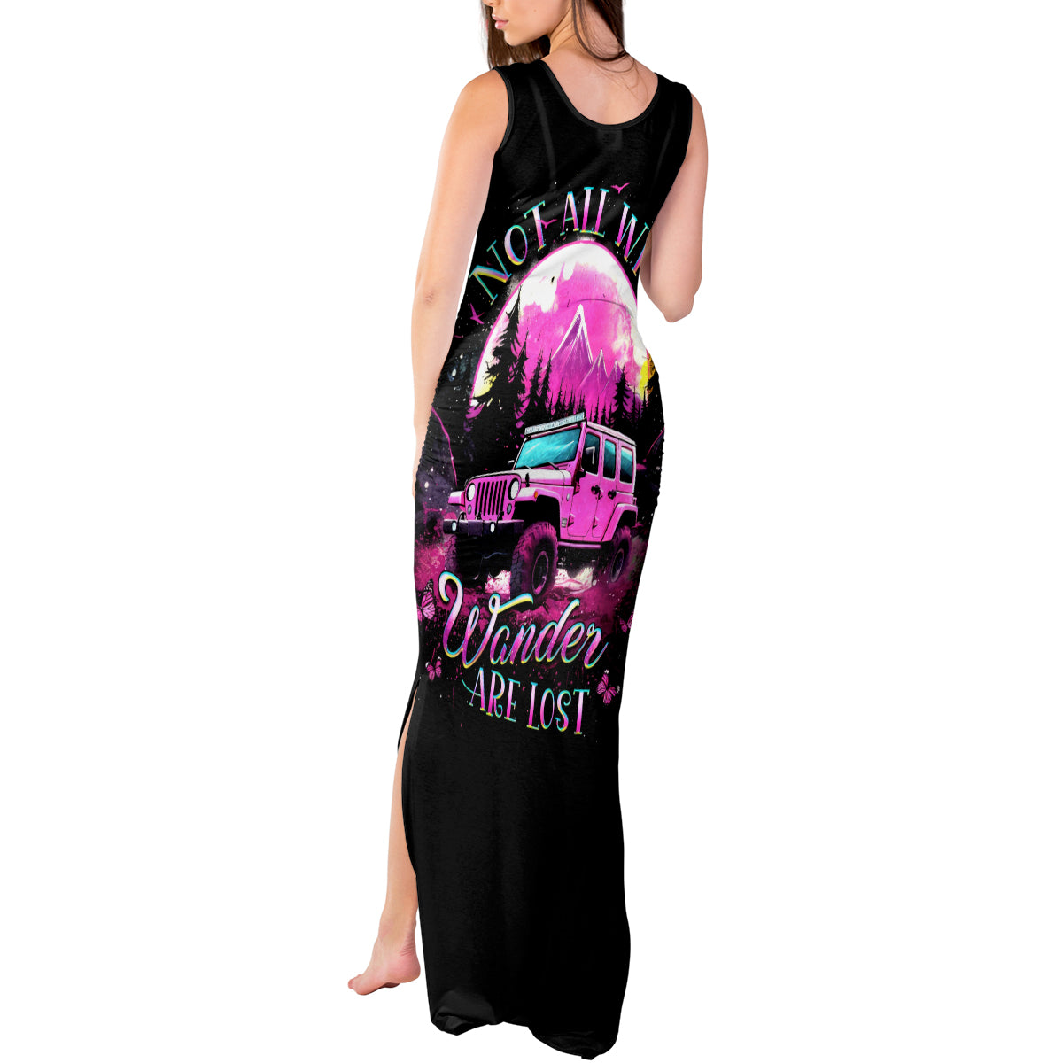 pink-jeep-tank-maxi-dress-not-all-who-wander-are-lost