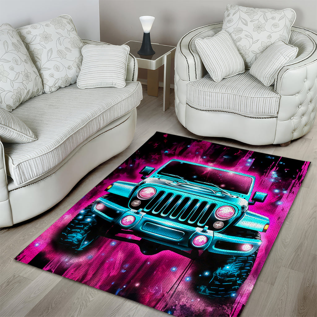 pink-jeep-area-rug-on-the-dark-desert-highway-cool-wind-in-my-hair