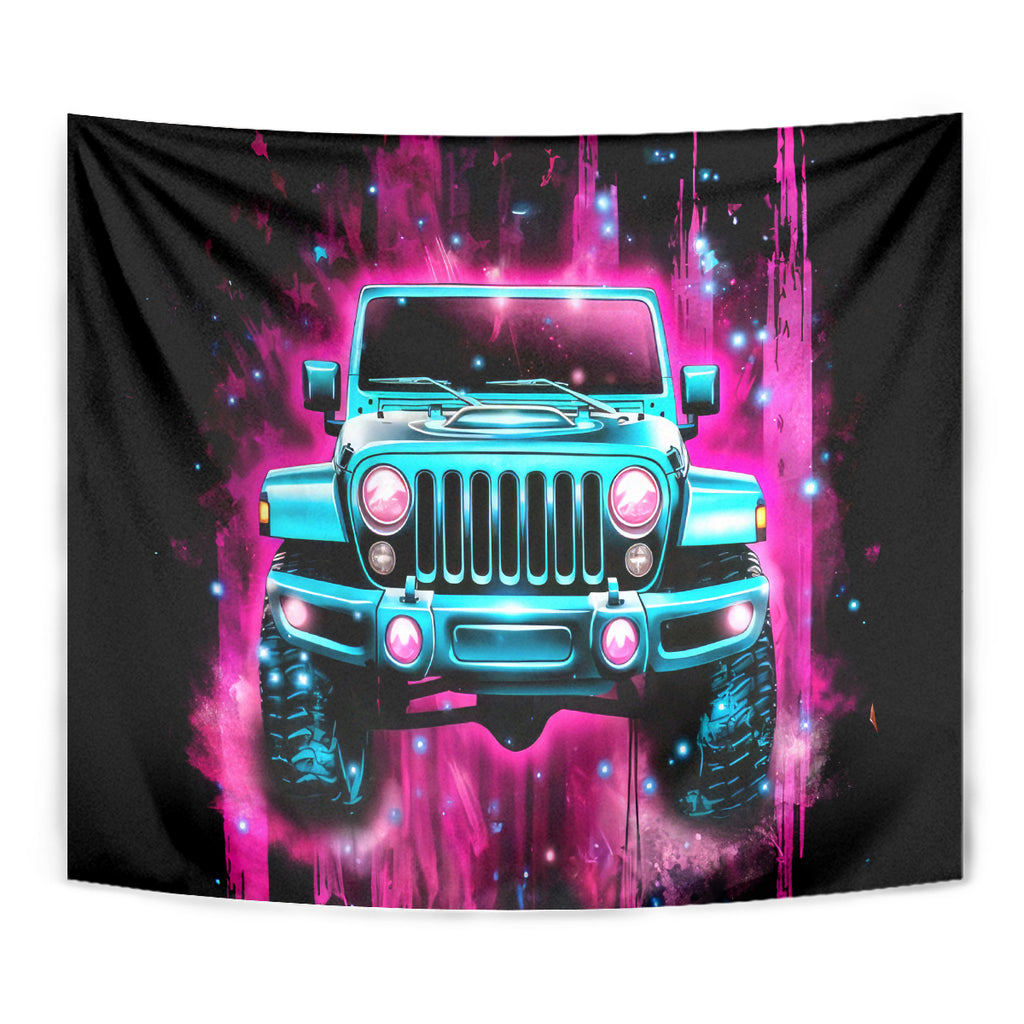pink-jeep-tapestry-on-the-dark-desert-highway-cool-wind-in-my-hair
