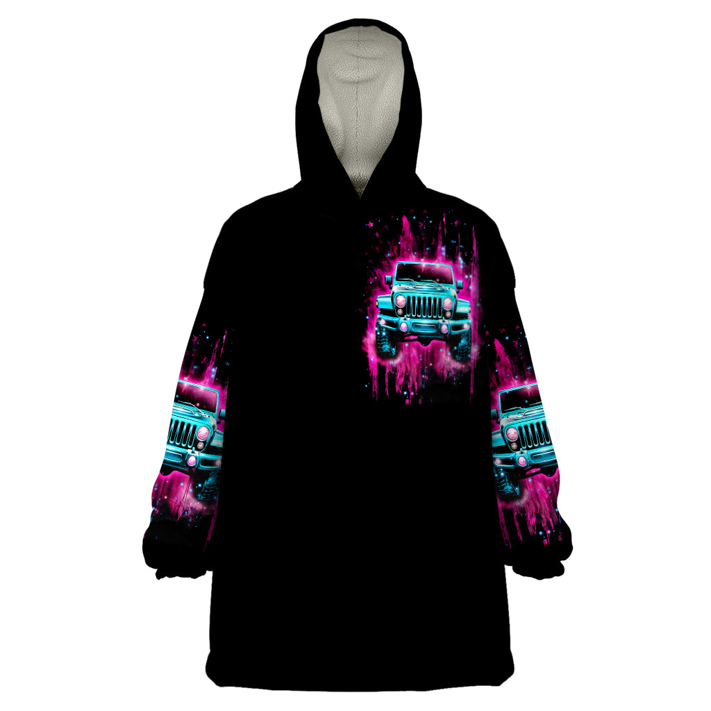 pink-jeep-wearable-blanket-hoodie-on-the-dark-desert-highway-cool-wind-in-my-hair