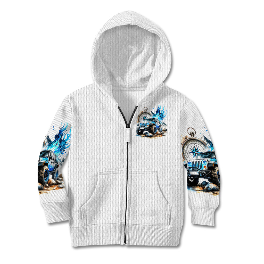 Blue Flame Jeep Kid Hoodie But Did You Die?