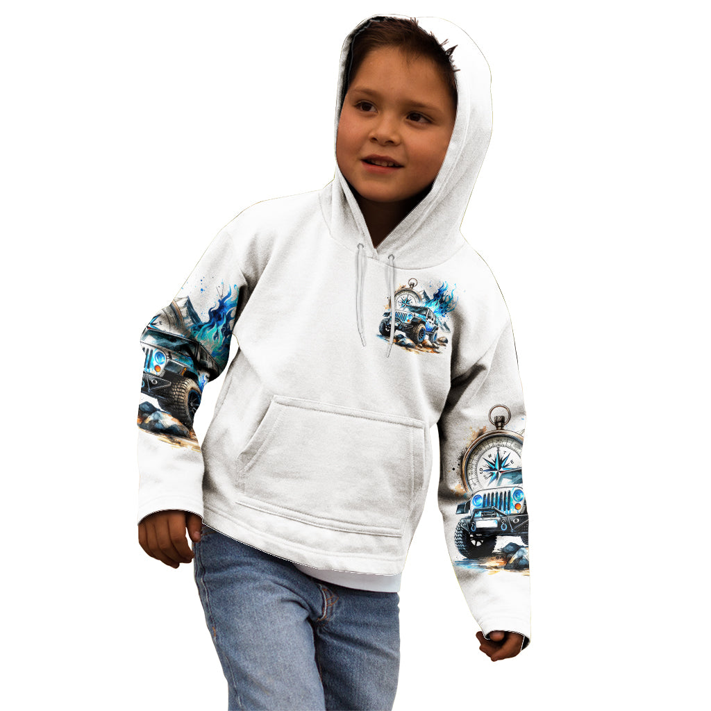 Blue Flame Jeep Kid Hoodie But Did You Die?