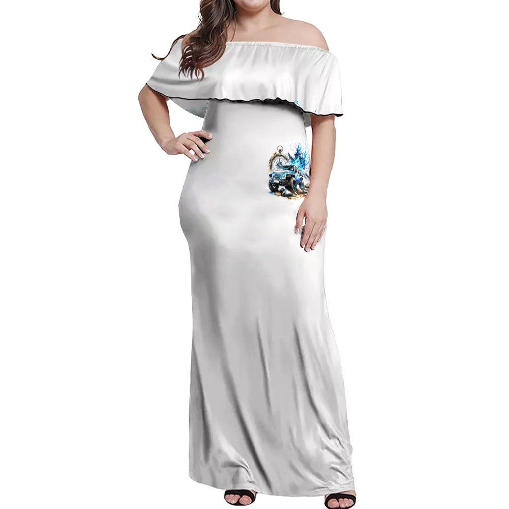 Blue Flame Jeep Off Shoulder Maxi Dress But Did You Die?