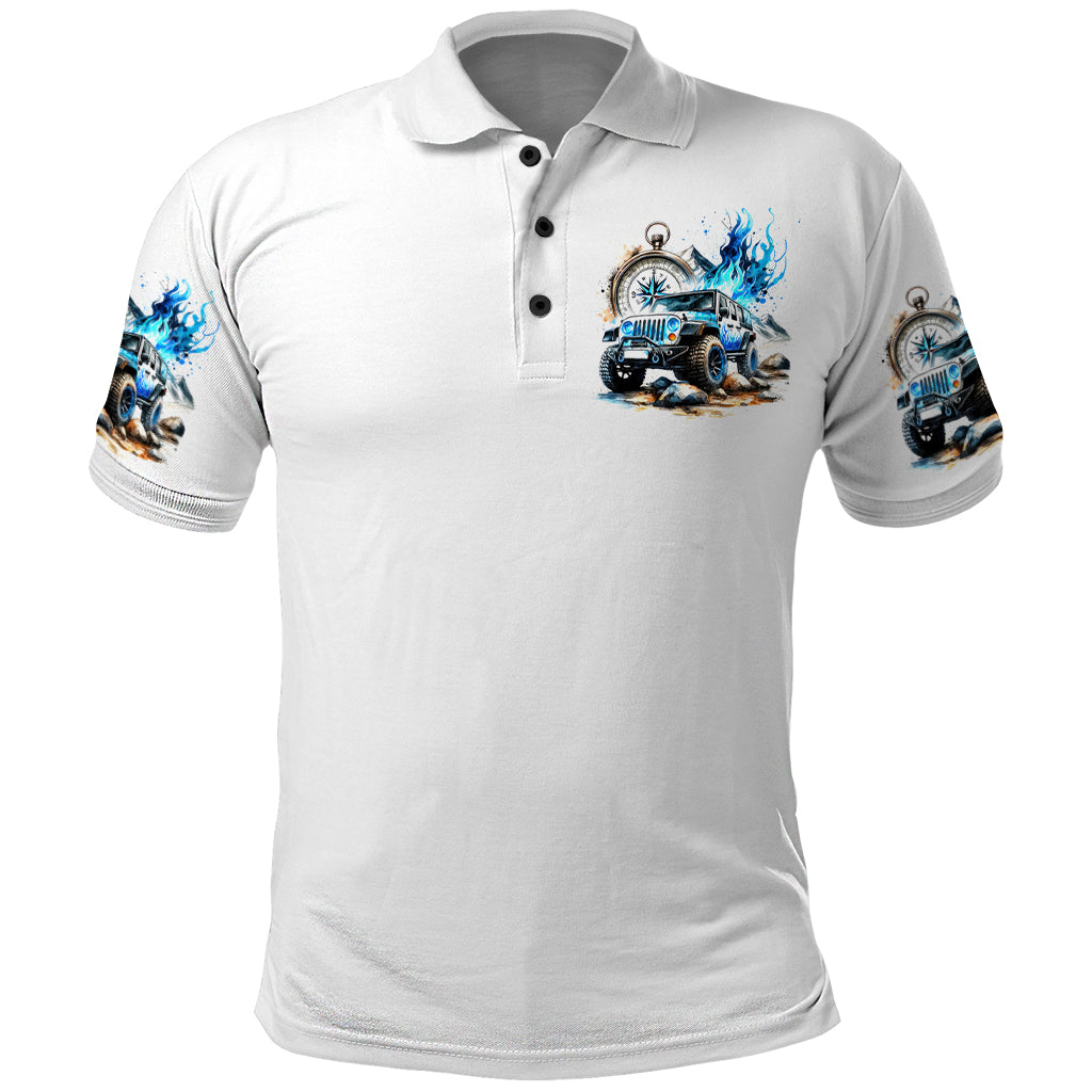 Blue Flame Jeep Polo Shirt But Did You Die?