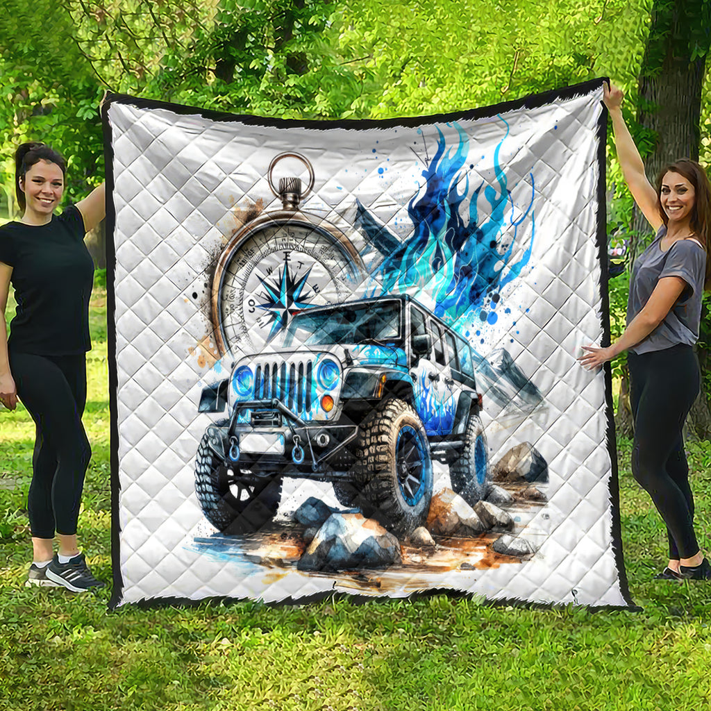 Blue Flame Jeep Quilt But Did You Die?