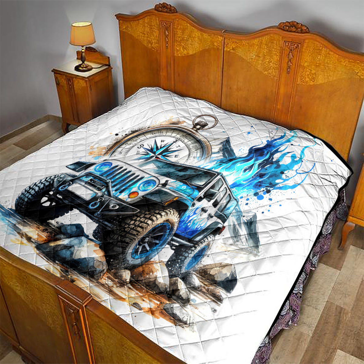 Blue Flame Jeep Quilt But Did You Die?