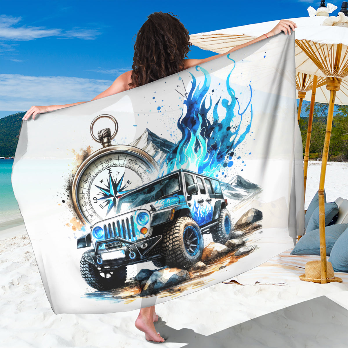 Blue Flame Jeep Sarong But Did You Die?