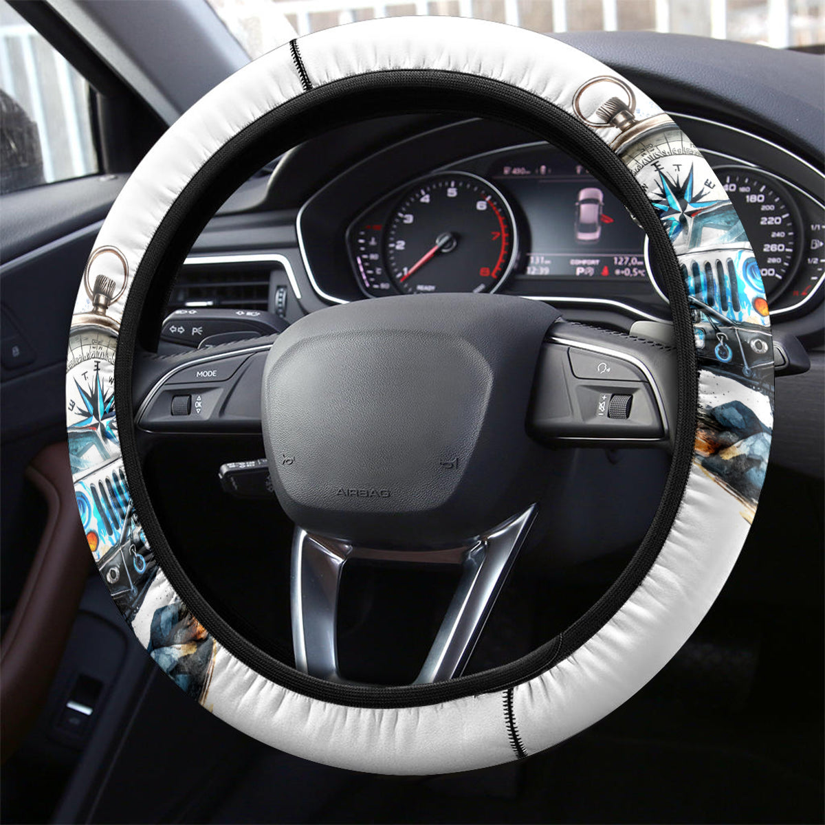 Blue Flame Jeep Steering Wheel Cover But Did You Die?