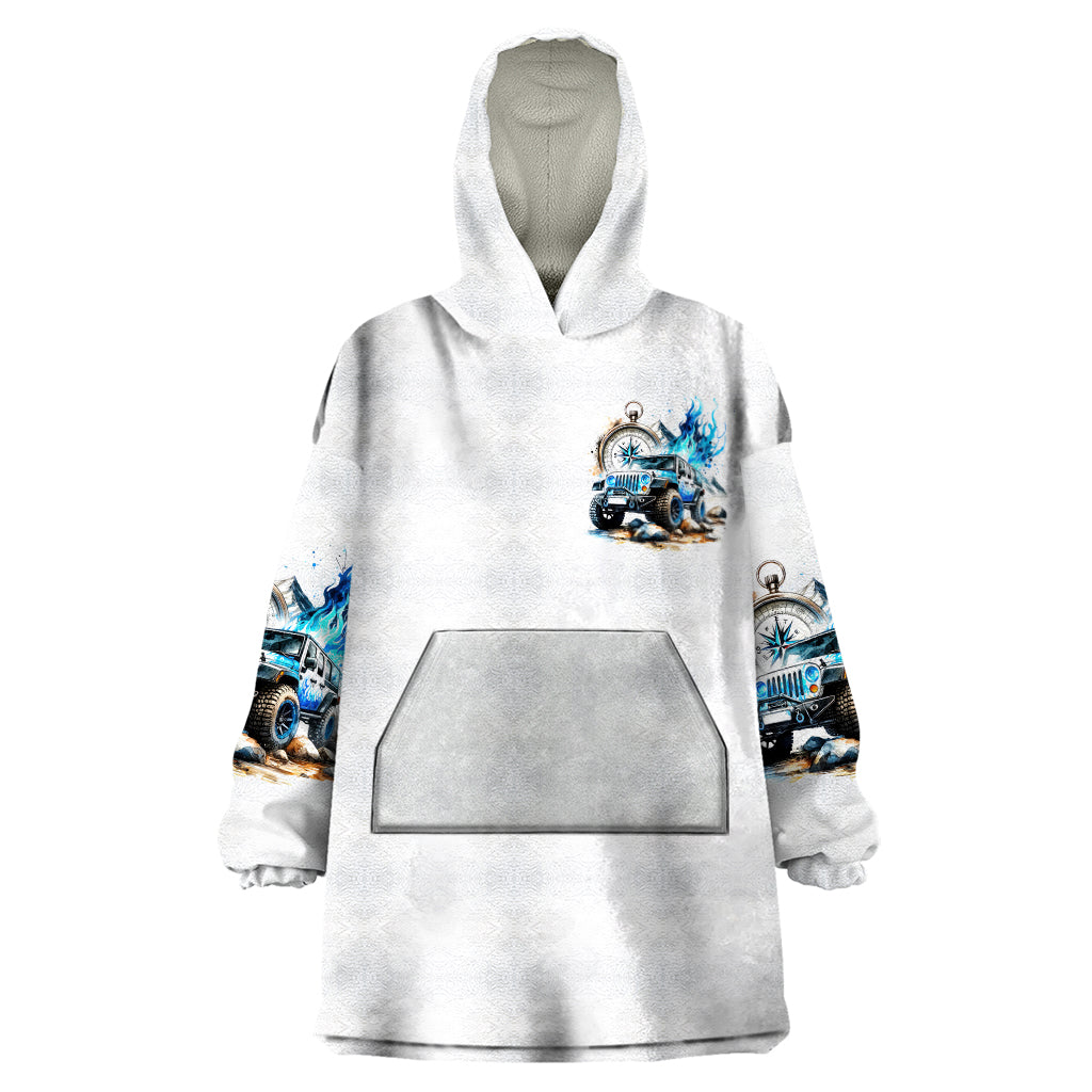 Blue Flame Jeep Wearable Blanket Hoodie But Did You Die?