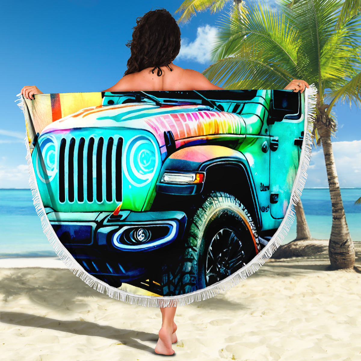 Beach Jeep Beach Blanket Find Me Where The Jeep Meets The Ocean