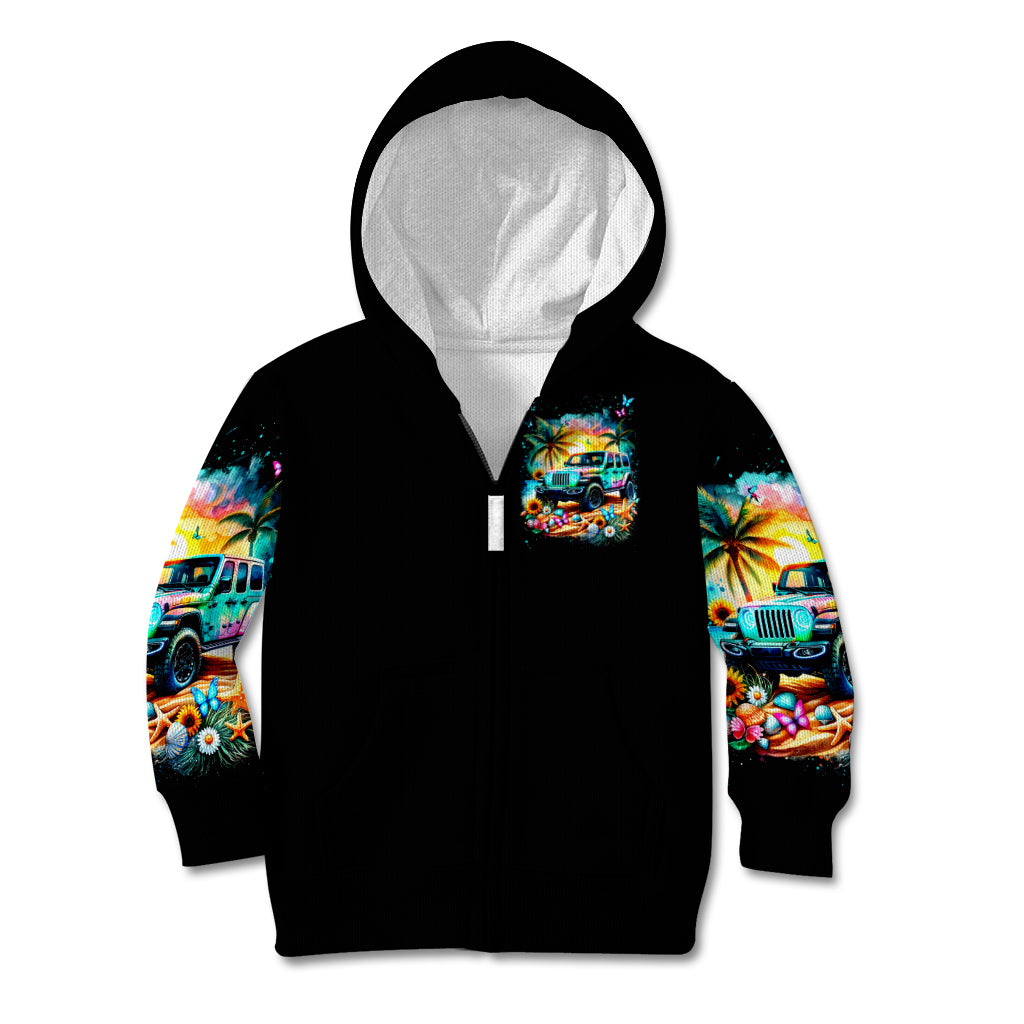 Beach Jeep Kid Hoodie Find Me Where The Jeep Meets The Ocean