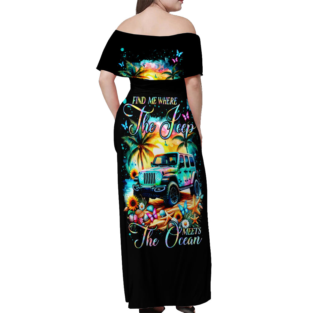 Beach Jeep Off Shoulder Maxi Dress Find Me Where The Jeep Meets The Ocean