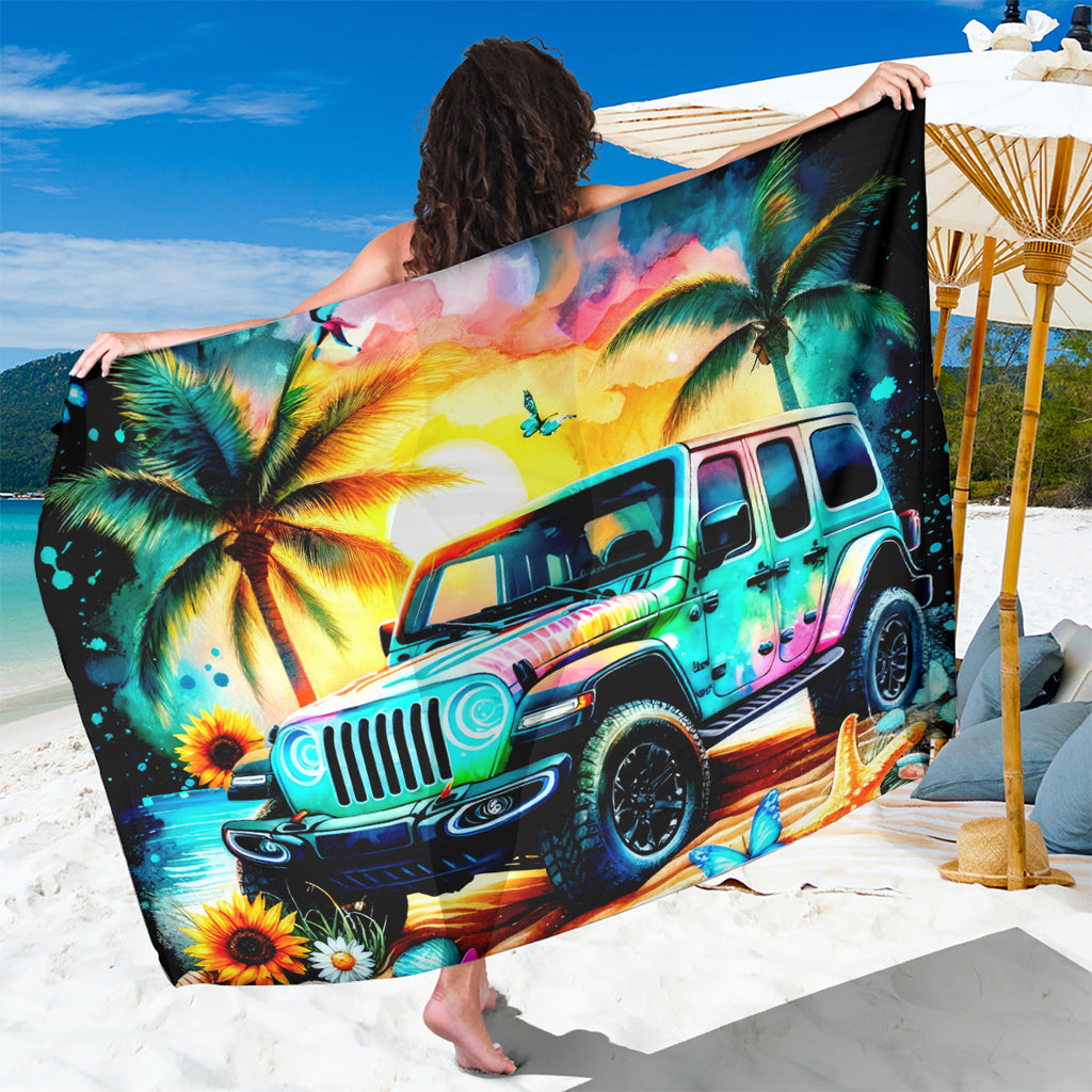 Beach Jeep Sarong Find Me Where The Jeep Meets The Ocean