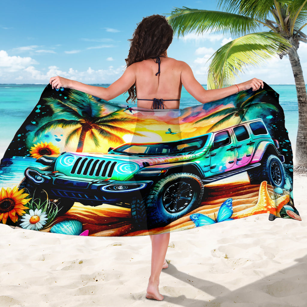 Beach Jeep Sarong Find Me Where The Jeep Meets The Ocean