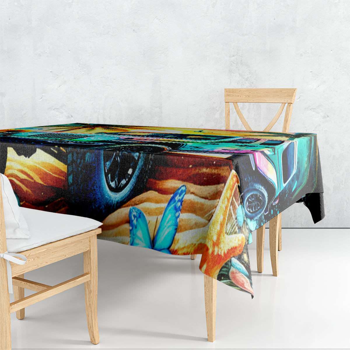 Beach Jeep Tablecloth Find Me Where The Jeep Meets The Ocean