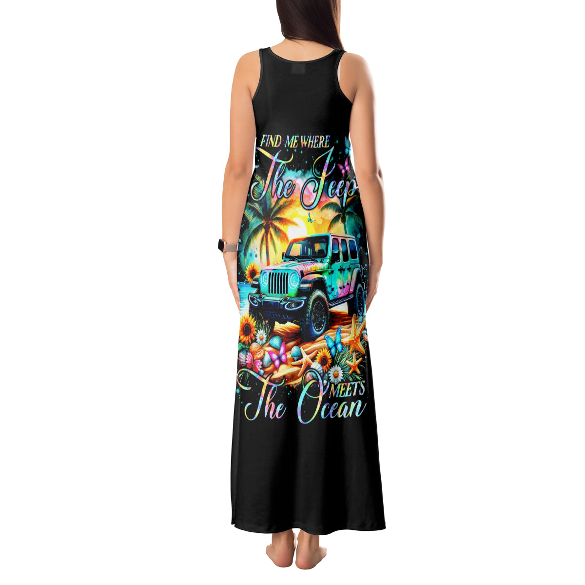 Beach Jeep Tank Maxi Dress Find Me Where The Jeep Meets The Ocean