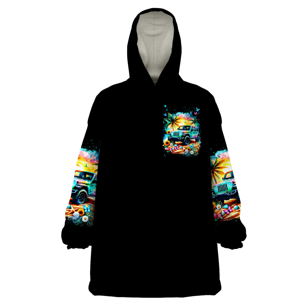 Beach Jeep Wearable Blanket Hoodie Find Me Where The Jeep Meets The Ocean