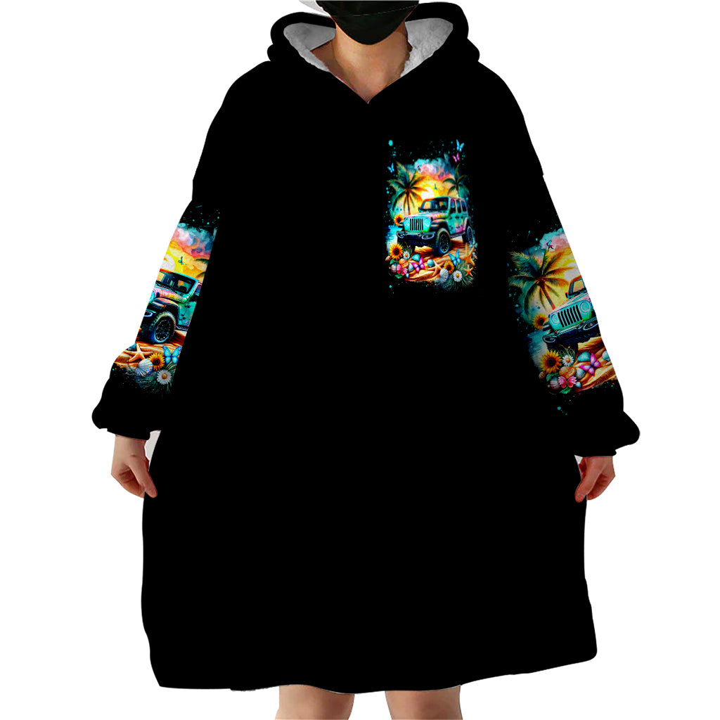 Beach Jeep Wearable Blanket Hoodie Find Me Where The Jeep Meets The Ocean