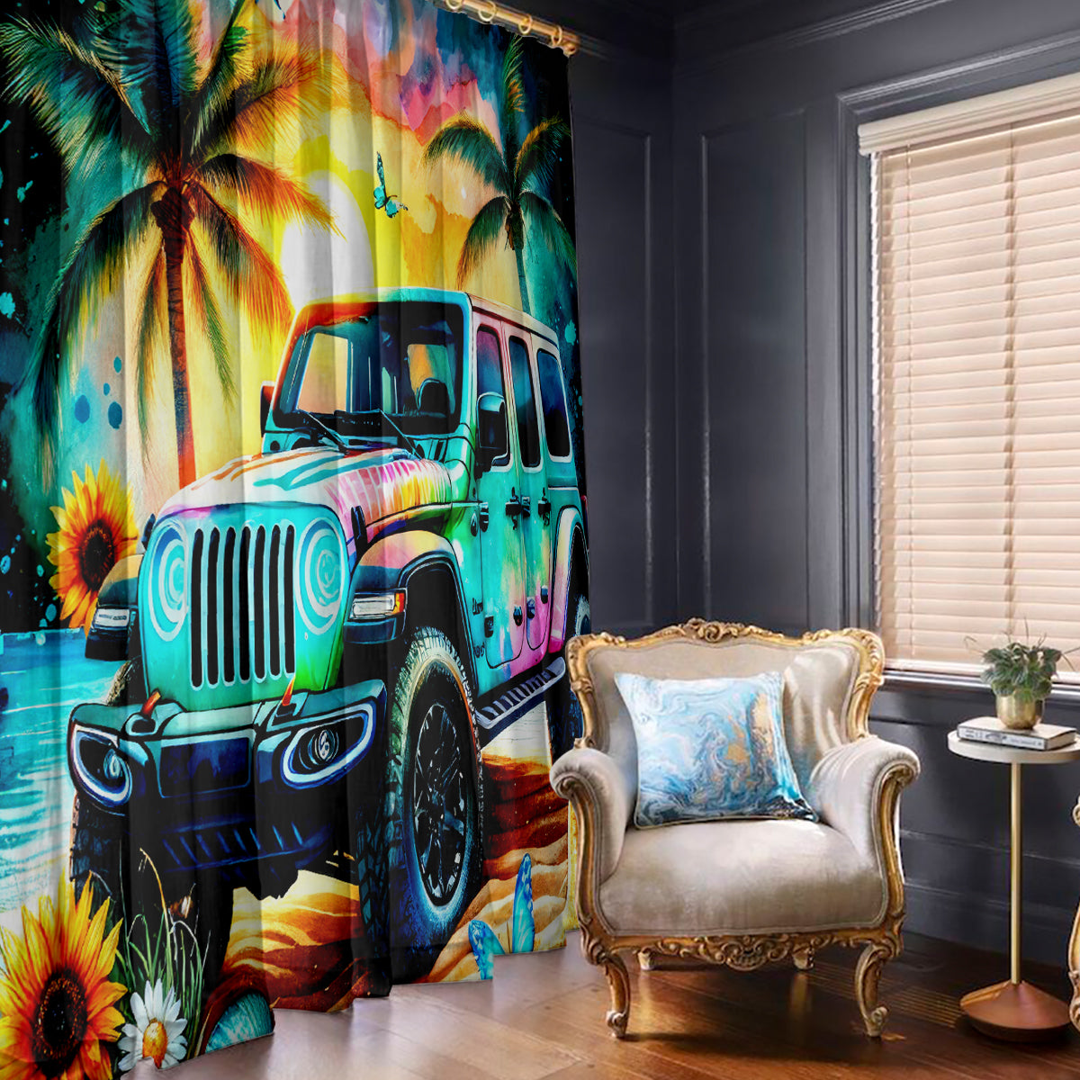 Beach Jeep Window Curtain Find Me Where The Jeep Meets The Ocean