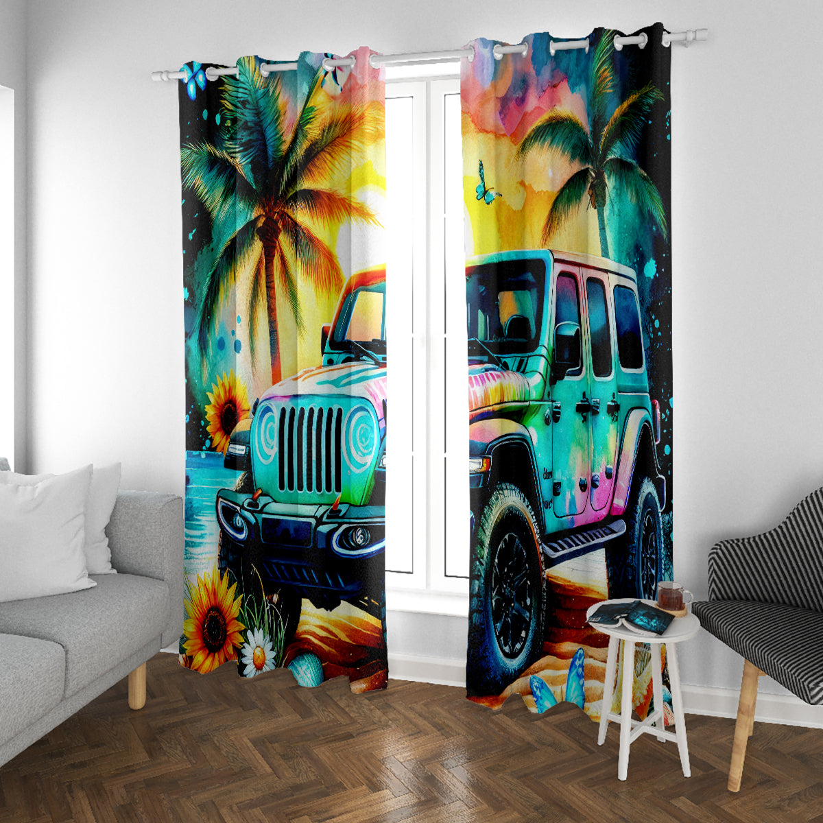 Beach Jeep Window Curtain Find Me Where The Jeep Meets The Ocean