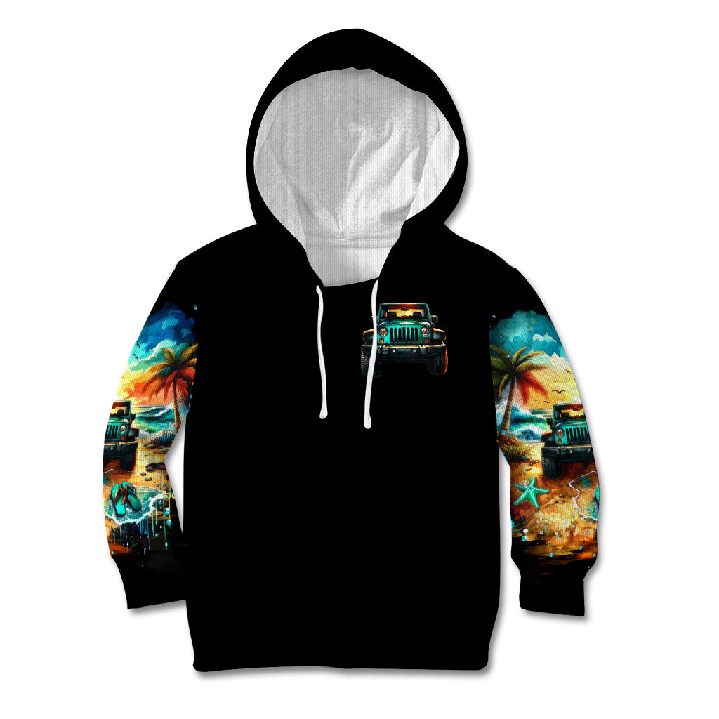 Beach Jeep Kid Hoodie Sunset Find Me Where The Jeep Meets The Ocean