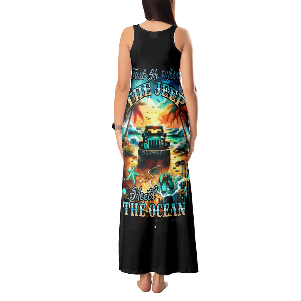 Beach Jeep Tank Maxi Dress Sunset Find Me Where The Jeep Meets The Ocean