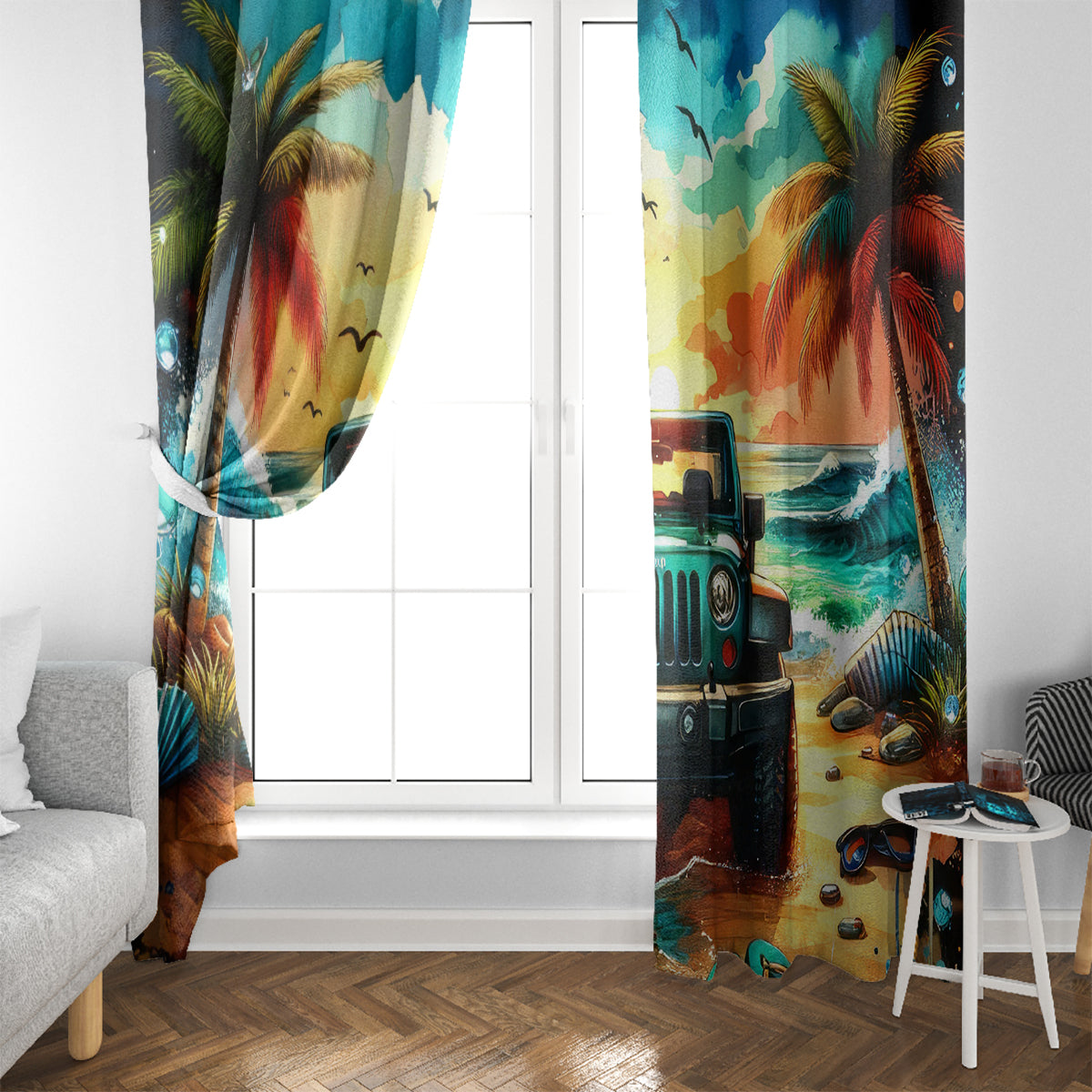Beach Jeep Window Curtain Sunset Find Me Where The Jeep Meets The Ocean