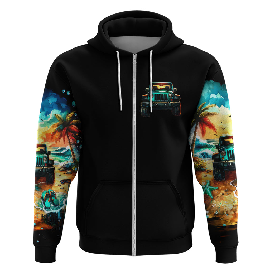 Beach Jeep Zip Hoodie Sunset Find Me Where The Jeep Meets The Ocean