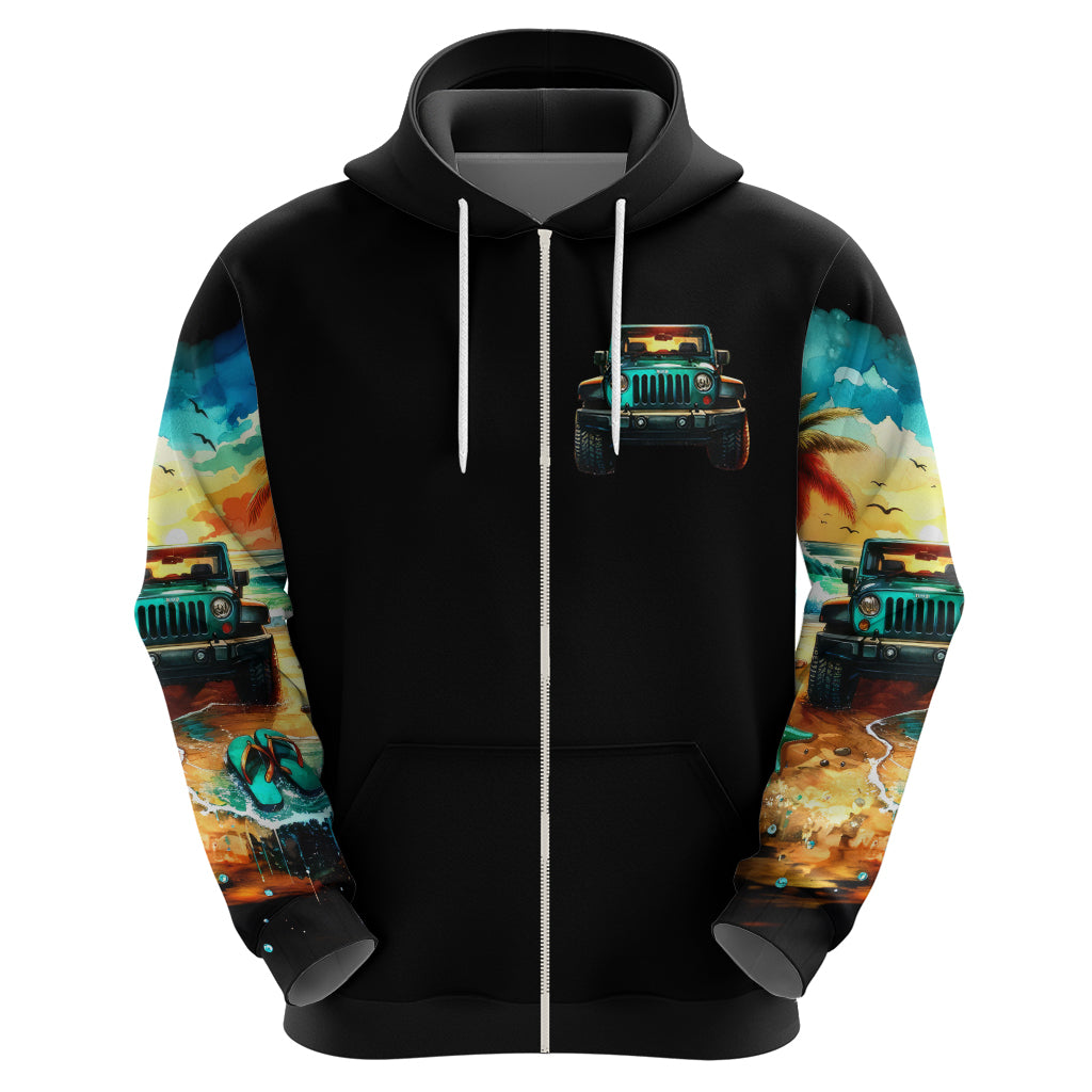 Beach Jeep Zip Hoodie Sunset Find Me Where The Jeep Meets The Ocean