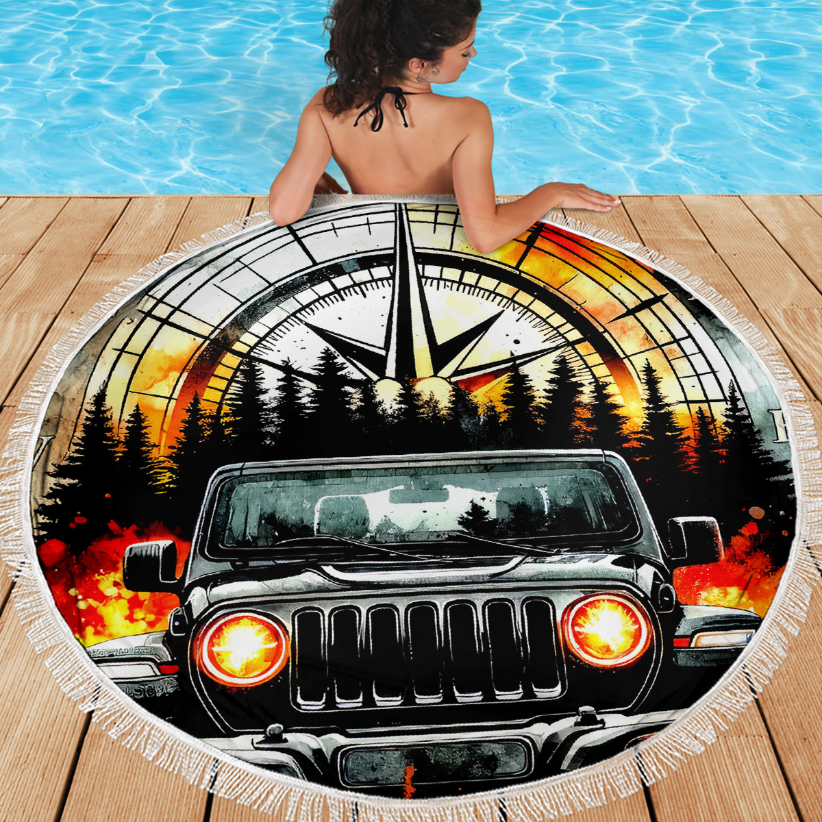Black Jeep Beach Blanket I'm The Black Jeep Of The Family