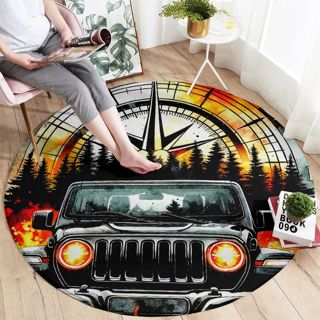 Black Jeep Round Carpet I'm The Black Jeep Of The Family