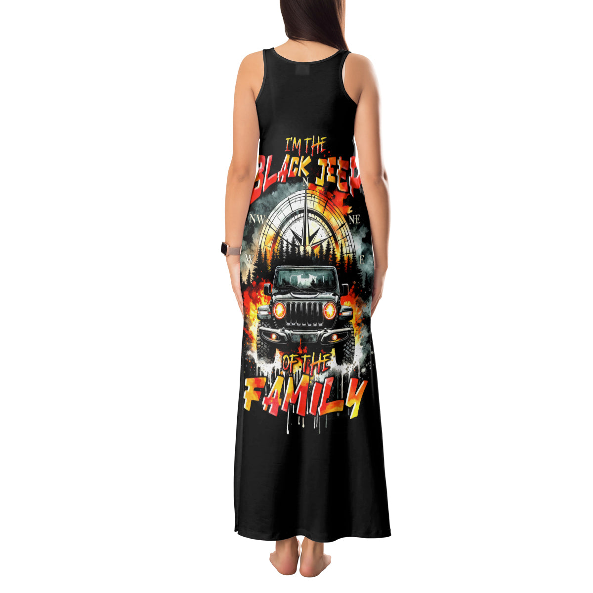Black Jeep Tank Maxi Dress I'm The Black Jeep Of The Family