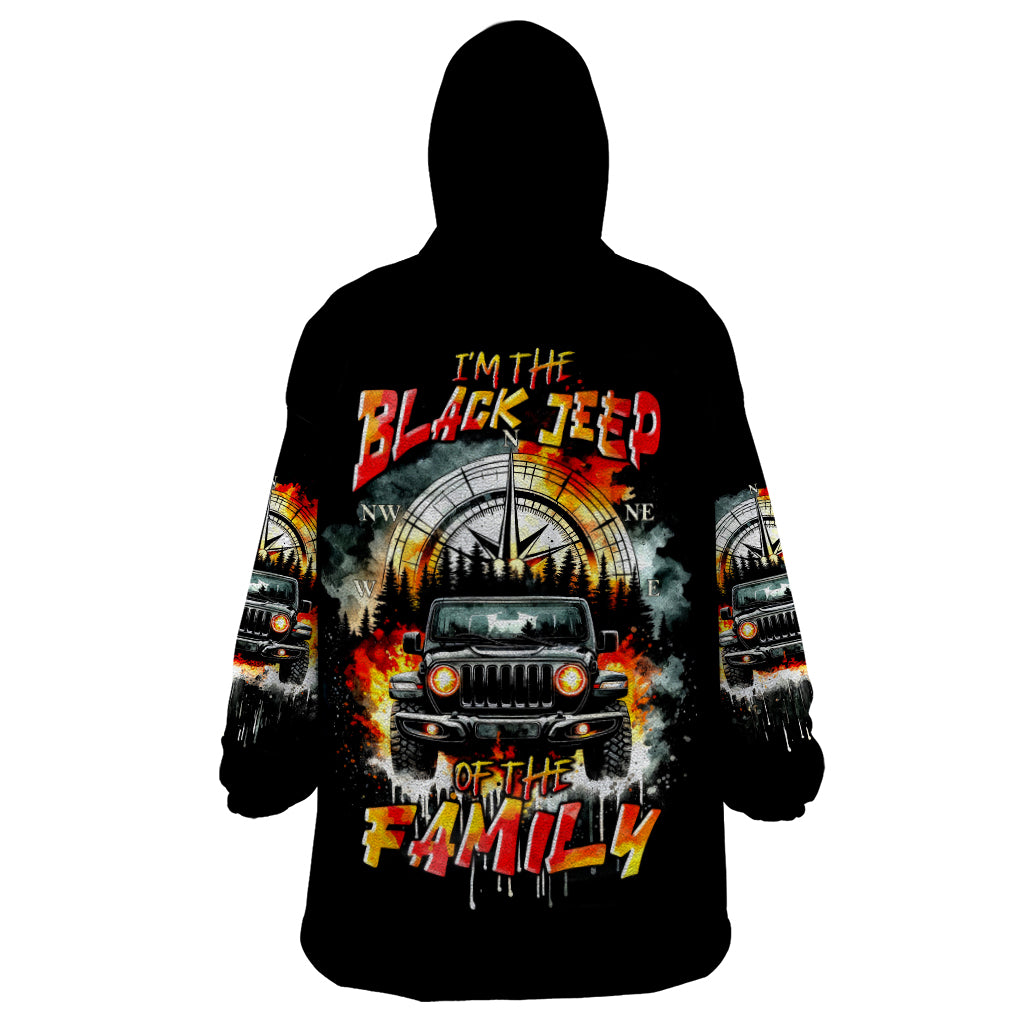 Black Jeep Wearable Blanket Hoodie I'm The Black Jeep Of The Family