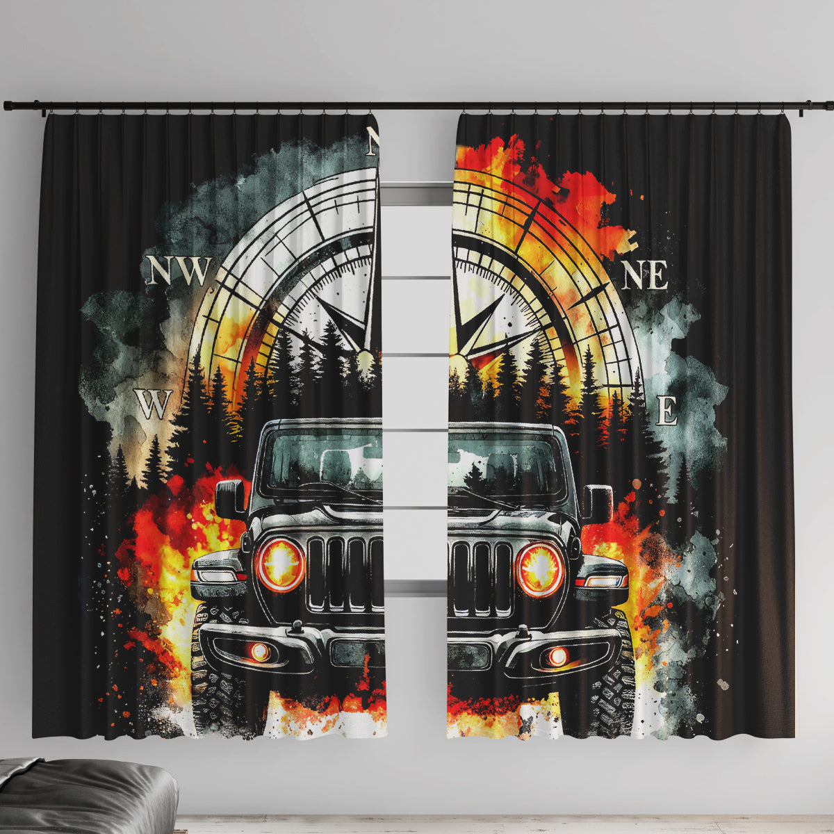 Black Jeep Window Curtain I'm The Black Jeep Of The Family