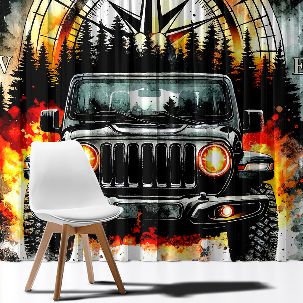 Black Jeep Window Curtain I'm The Black Jeep Of The Family