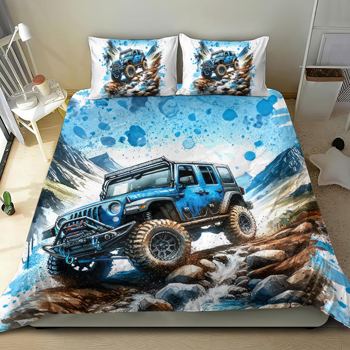Mountain Jeep Bedding Set Because I'm Too Lazy To Ride A Mountain Bike