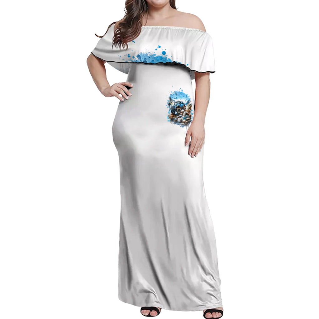 Mountain Jeep Off Shoulder Maxi Dress Because I'm Too Lazy To Ride A Mountain Bike