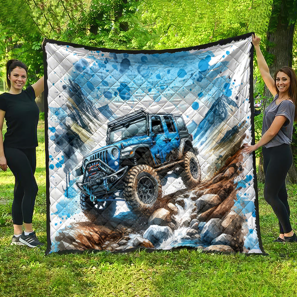 Mountain Jeep Quilt Because I'm Too Lazy To Ride A Mountain Bike