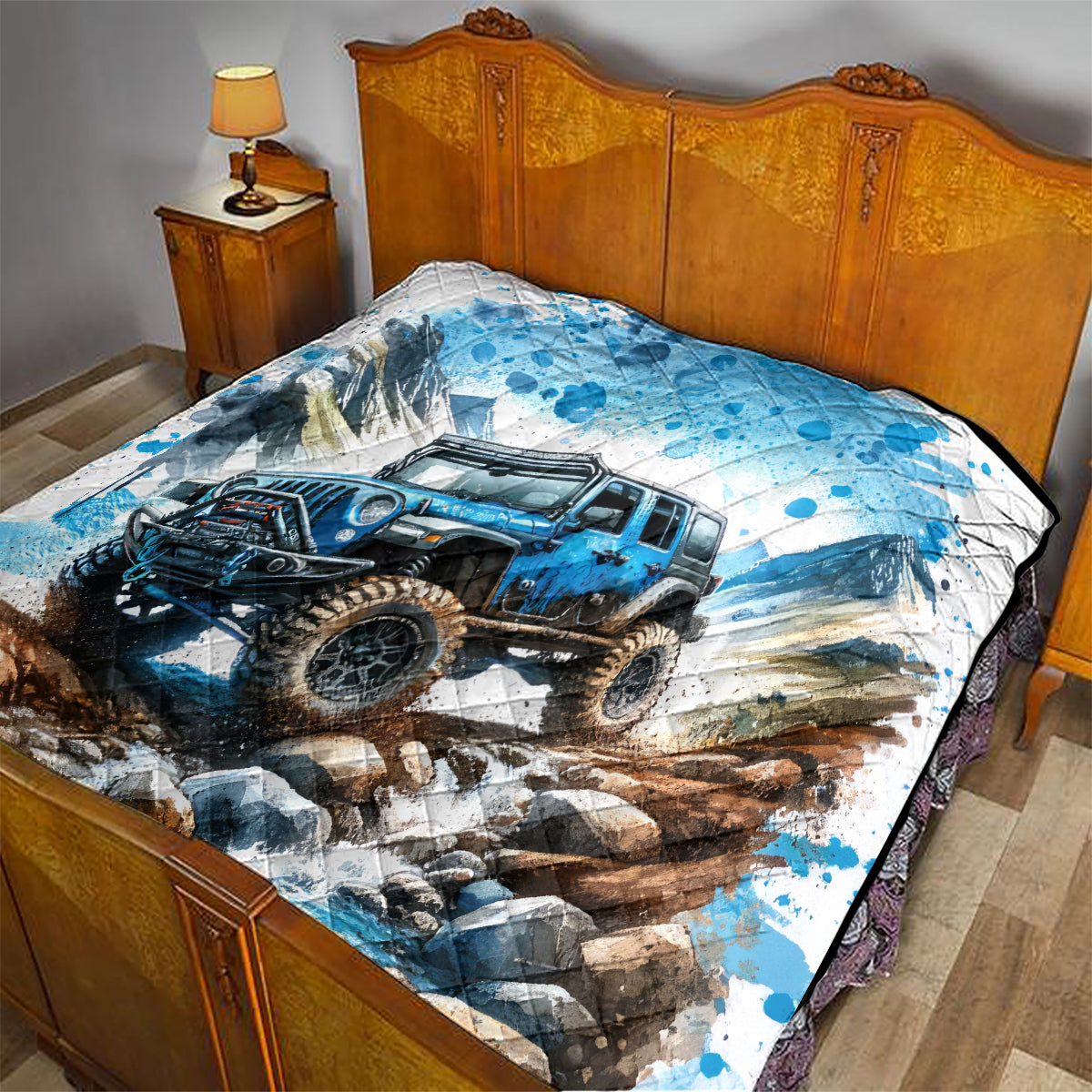 Mountain Jeep Quilt Because I'm Too Lazy To Ride A Mountain Bike