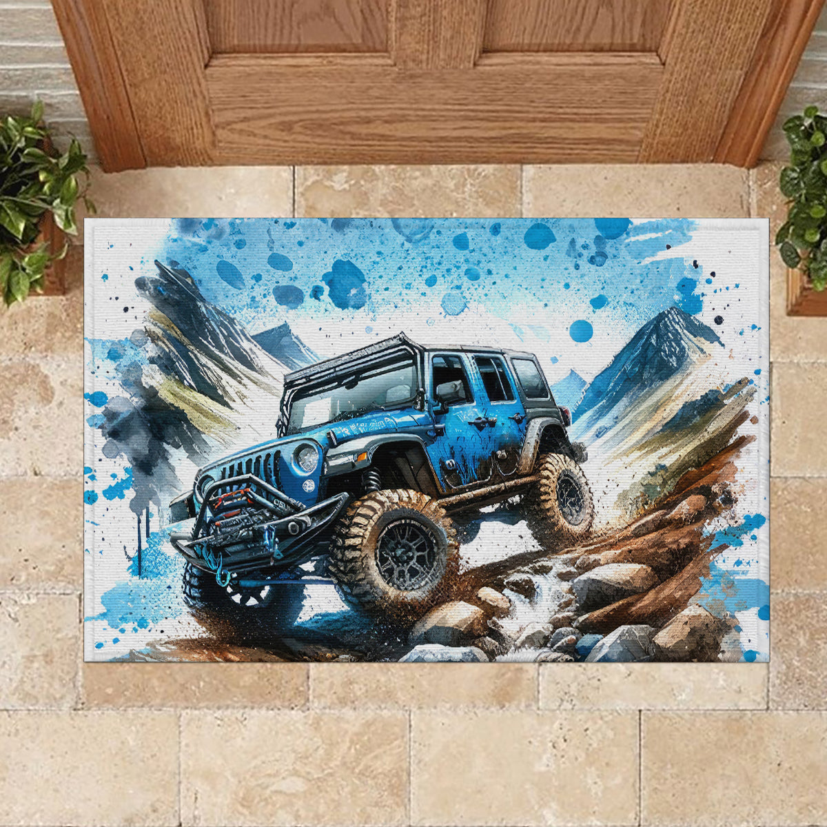 Mountain Jeep Rubber Doormat Because I'm Too Lazy To Ride A Mountain Bike