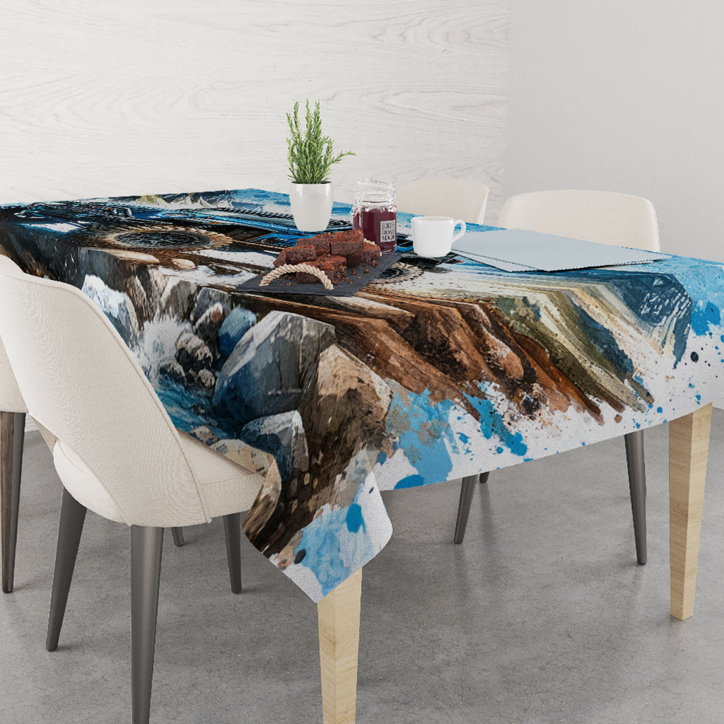 Mountain Jeep Tablecloth Because I'm Too Lazy To Ride A Mountain Bike