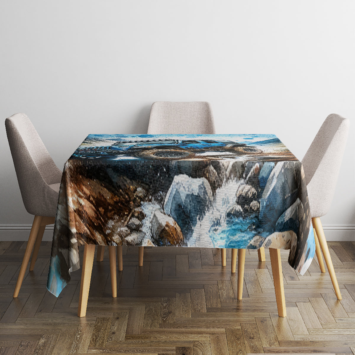 Mountain Jeep Tablecloth Because I'm Too Lazy To Ride A Mountain Bike