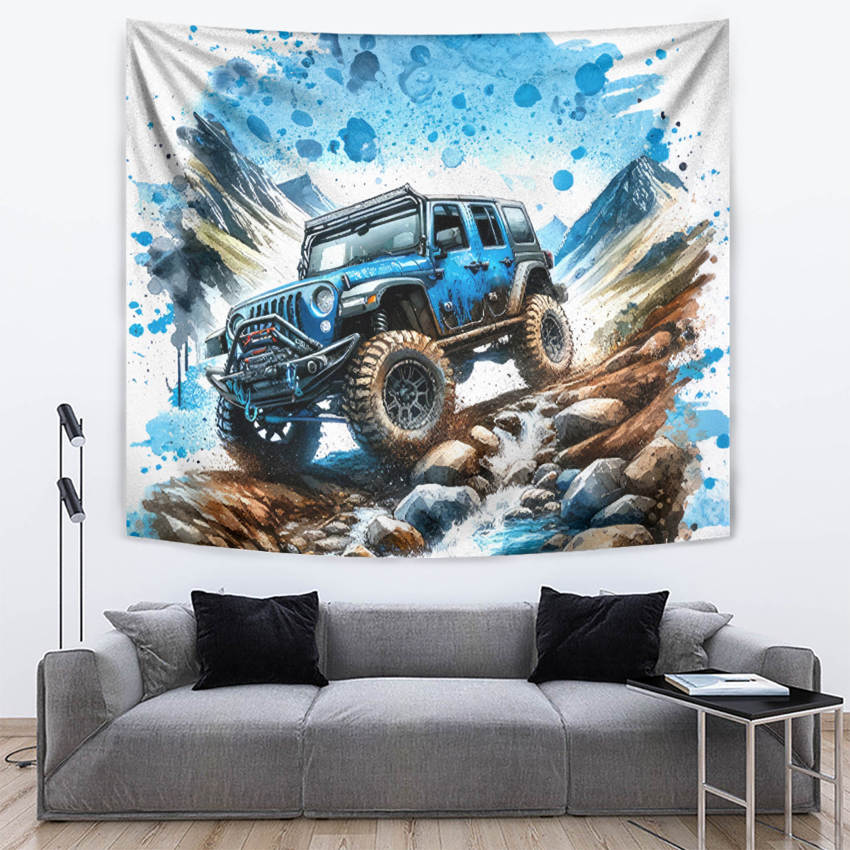 Mountain Jeep Tapestry Because I'm Too Lazy To Ride A Mountain Bike