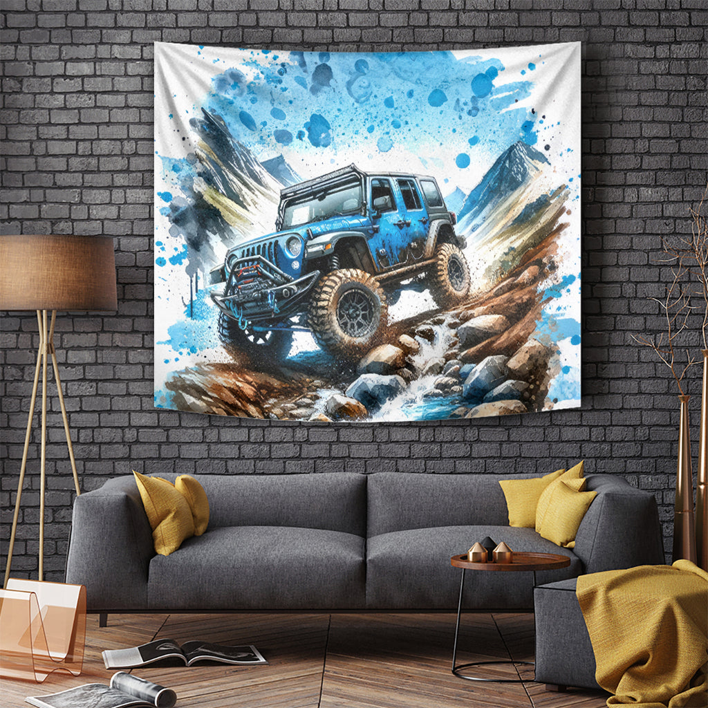 Mountain Jeep Tapestry Because I'm Too Lazy To Ride A Mountain Bike