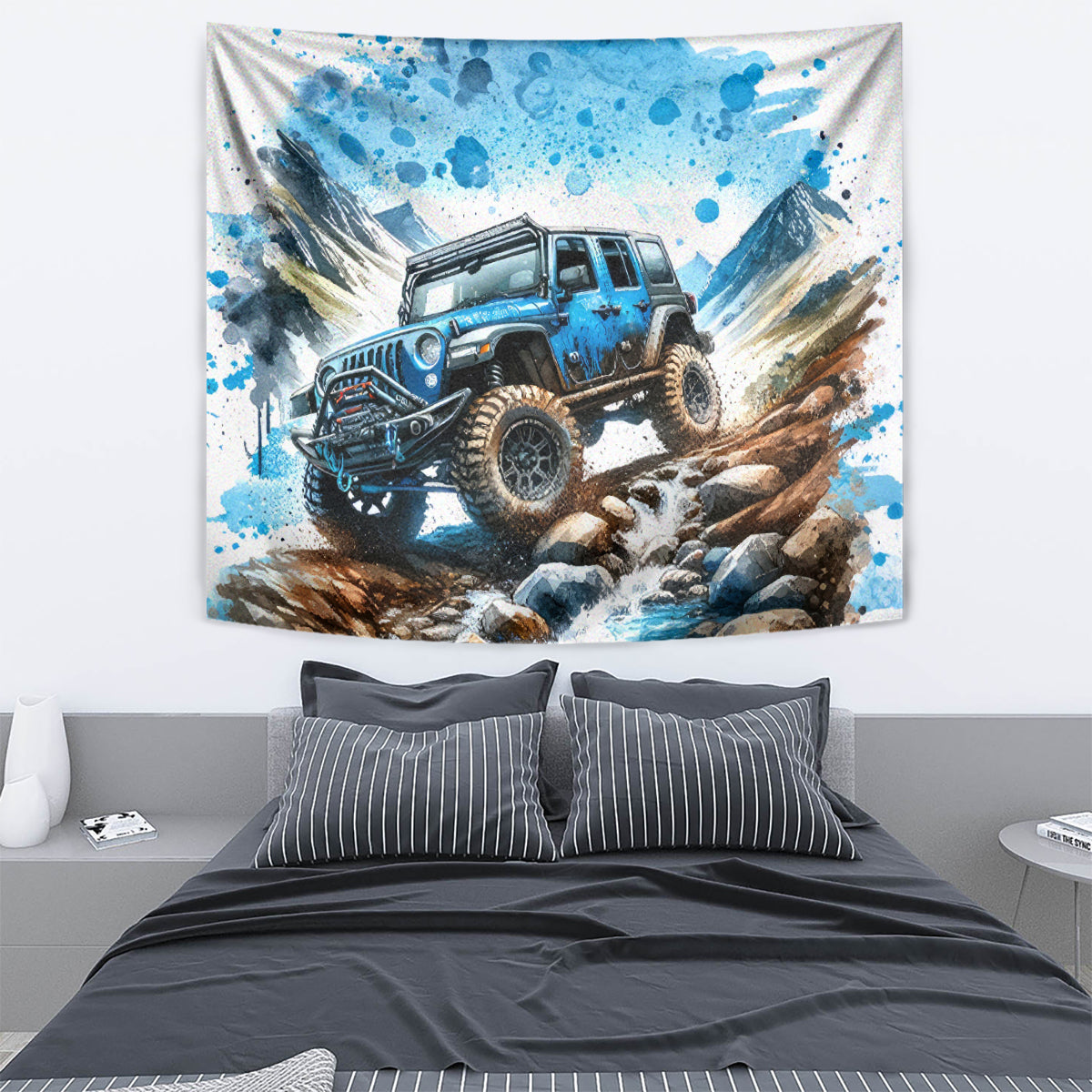 Mountain Jeep Tapestry Because I'm Too Lazy To Ride A Mountain Bike