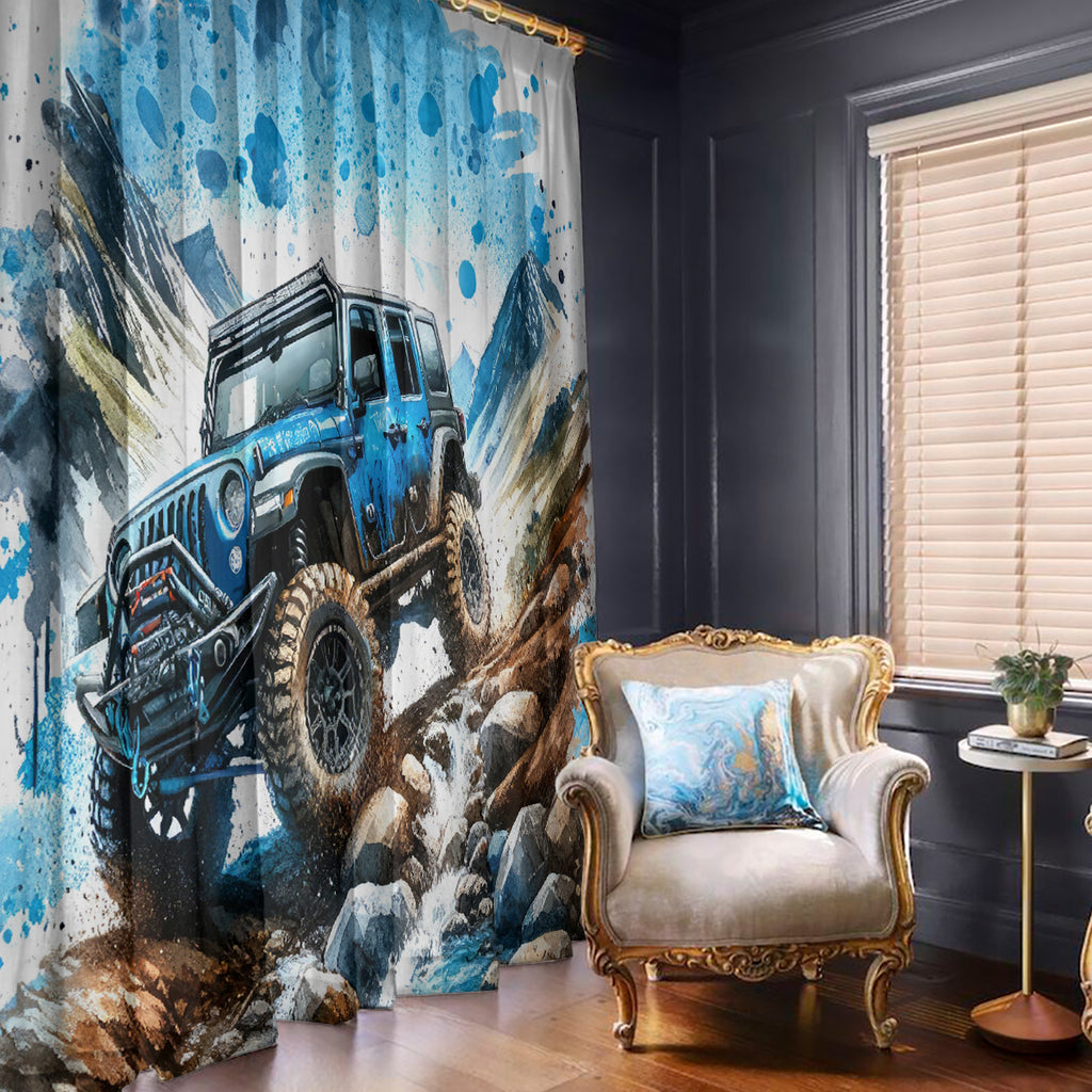 Mountain Jeep Window Curtain Because I'm Too Lazy To Ride A Mountain Bike