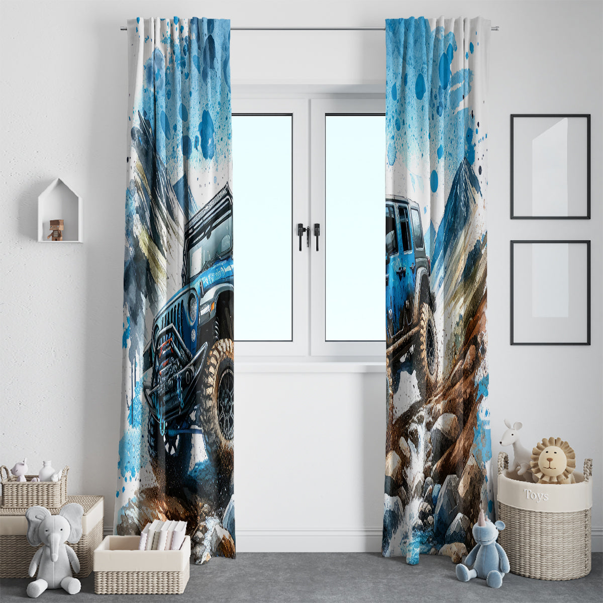 Mountain Jeep Window Curtain Because I'm Too Lazy To Ride A Mountain Bike