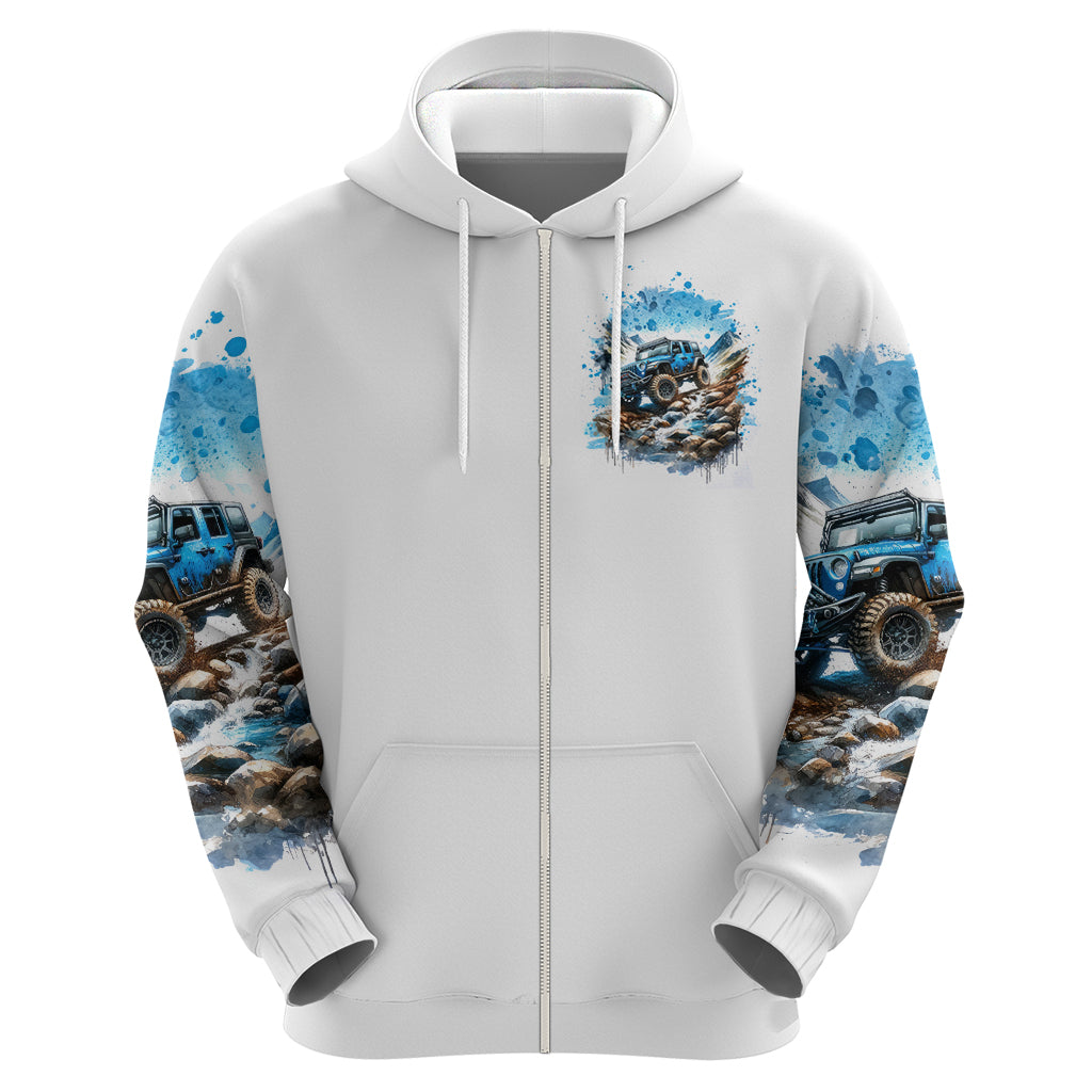Mountain Jeep Zip Hoodie Because I'm Too Lazy To Ride A Mountain Bike