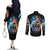 Fire Jeep Couples Matching Off The Shoulder Long Sleeve Dress and Long Sleeve Button Shirt American Jeep Life