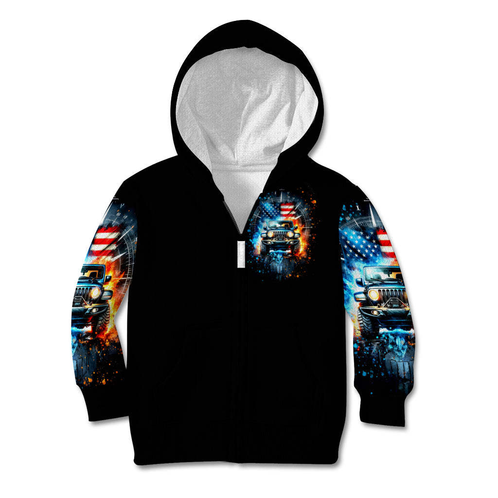 Fire Jeep Kid Hoodie American Jeep Life